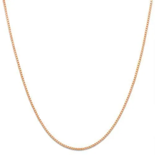 0.45mm Box Chain in 10k Rose Gold