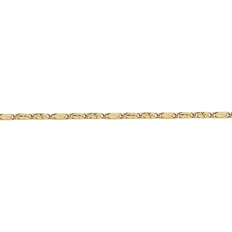 10K Yellow Gold (1.5mm) Star Chain (16" - 24")