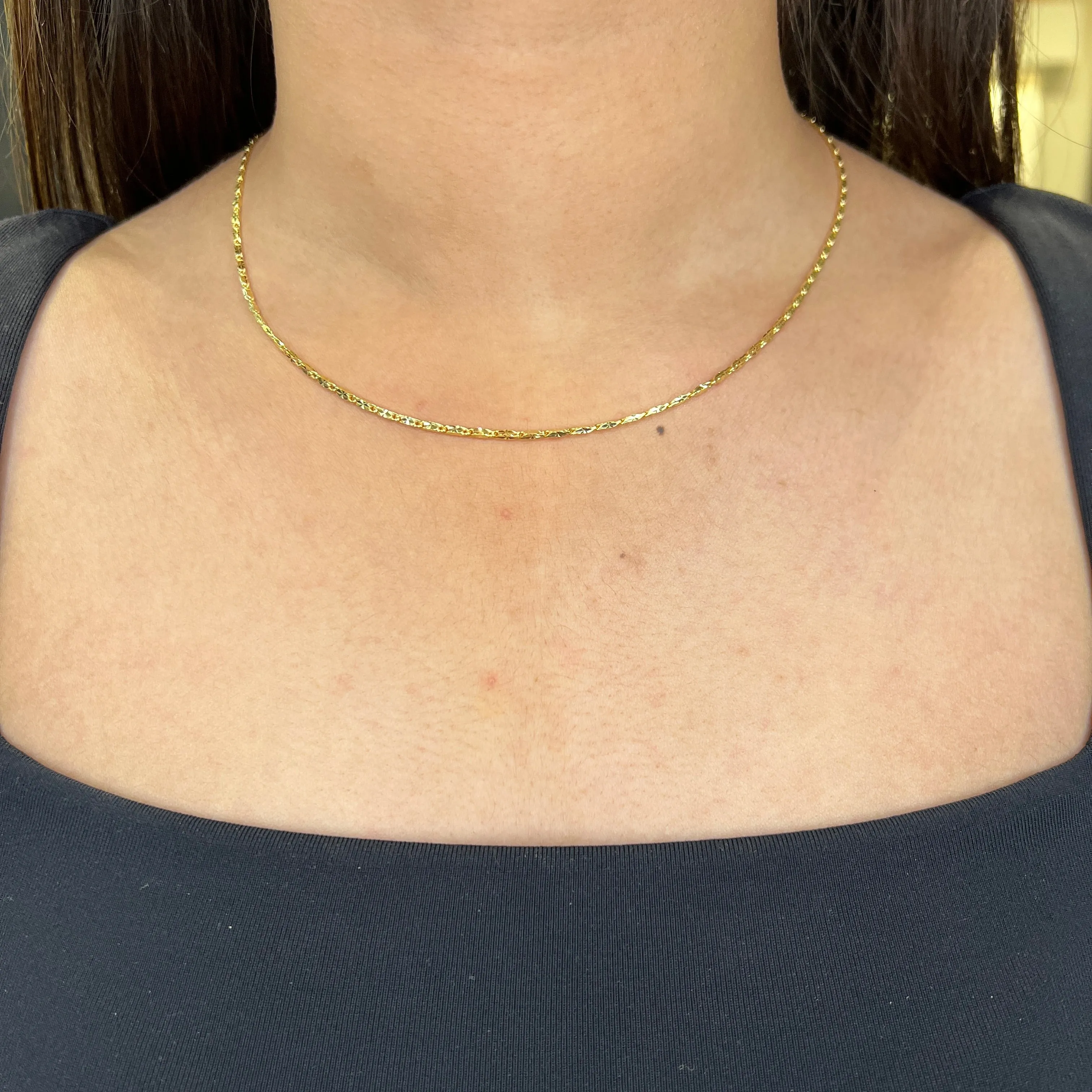 10K Yellow Gold (1.5mm) Star Chain (16" - 24")