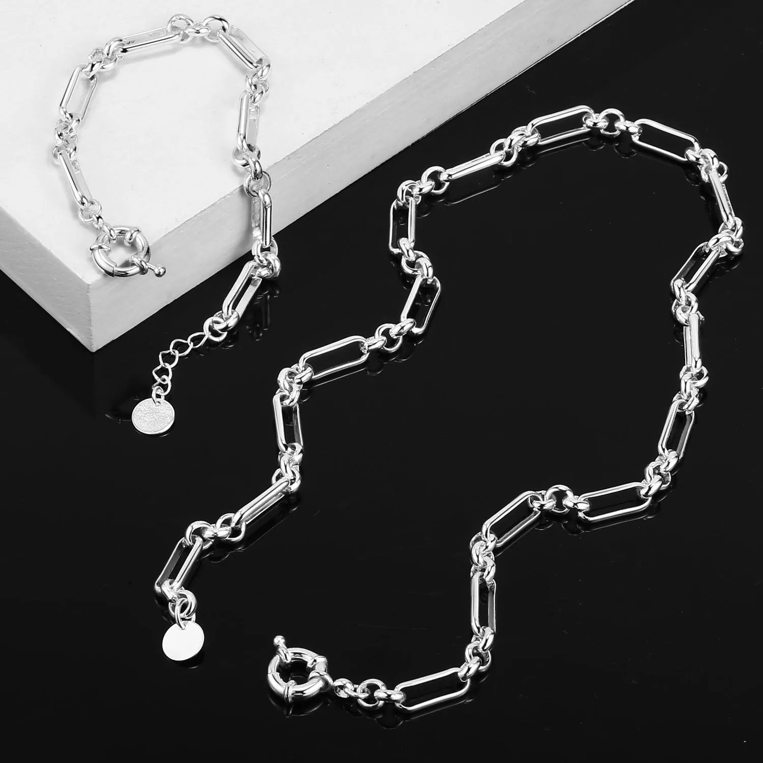 14K Gold Plated Paperclip Link Chain Choker Necklace
