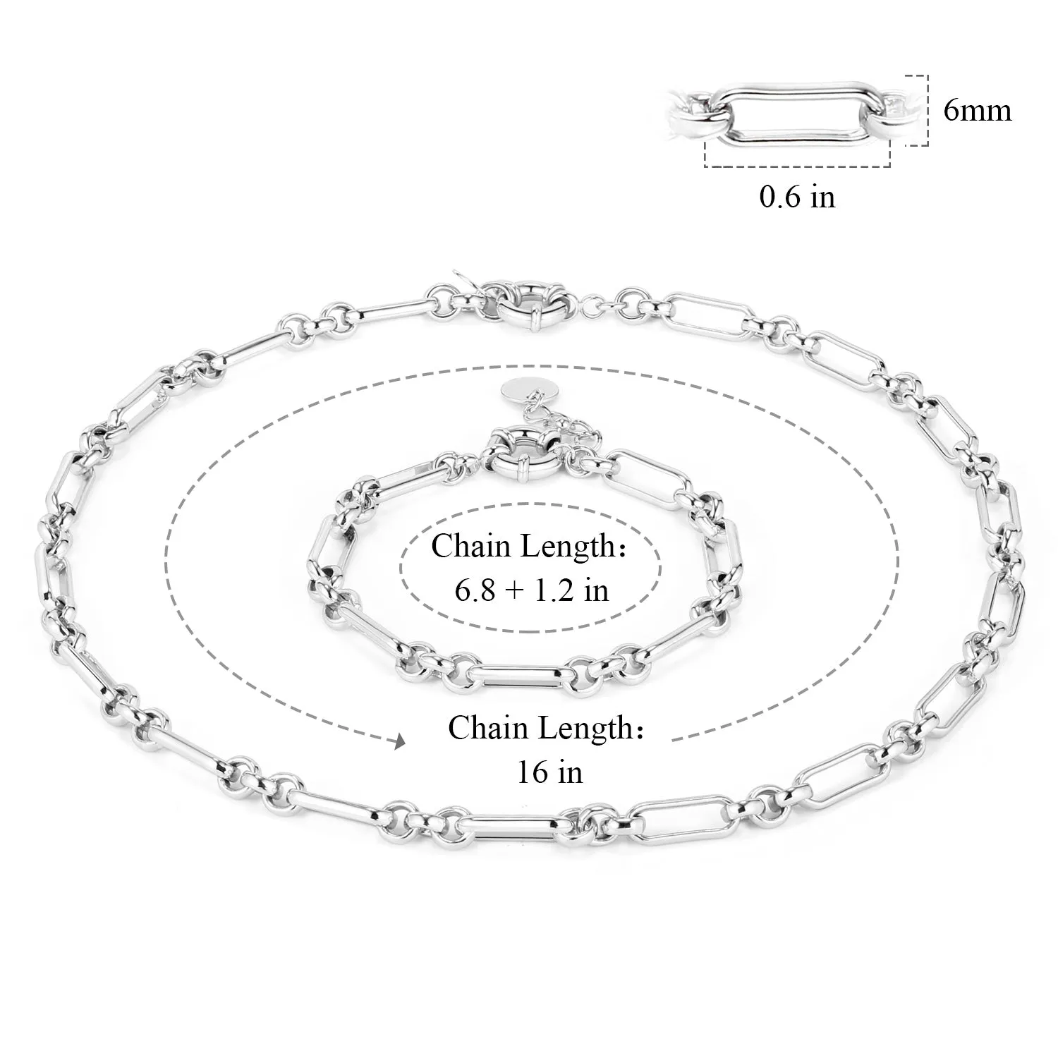 14K Gold Plated Paperclip Link Chain Choker Necklace