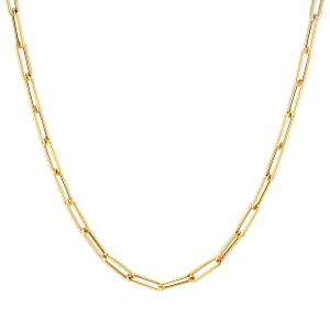 14K Paper Clip Chain Necklace