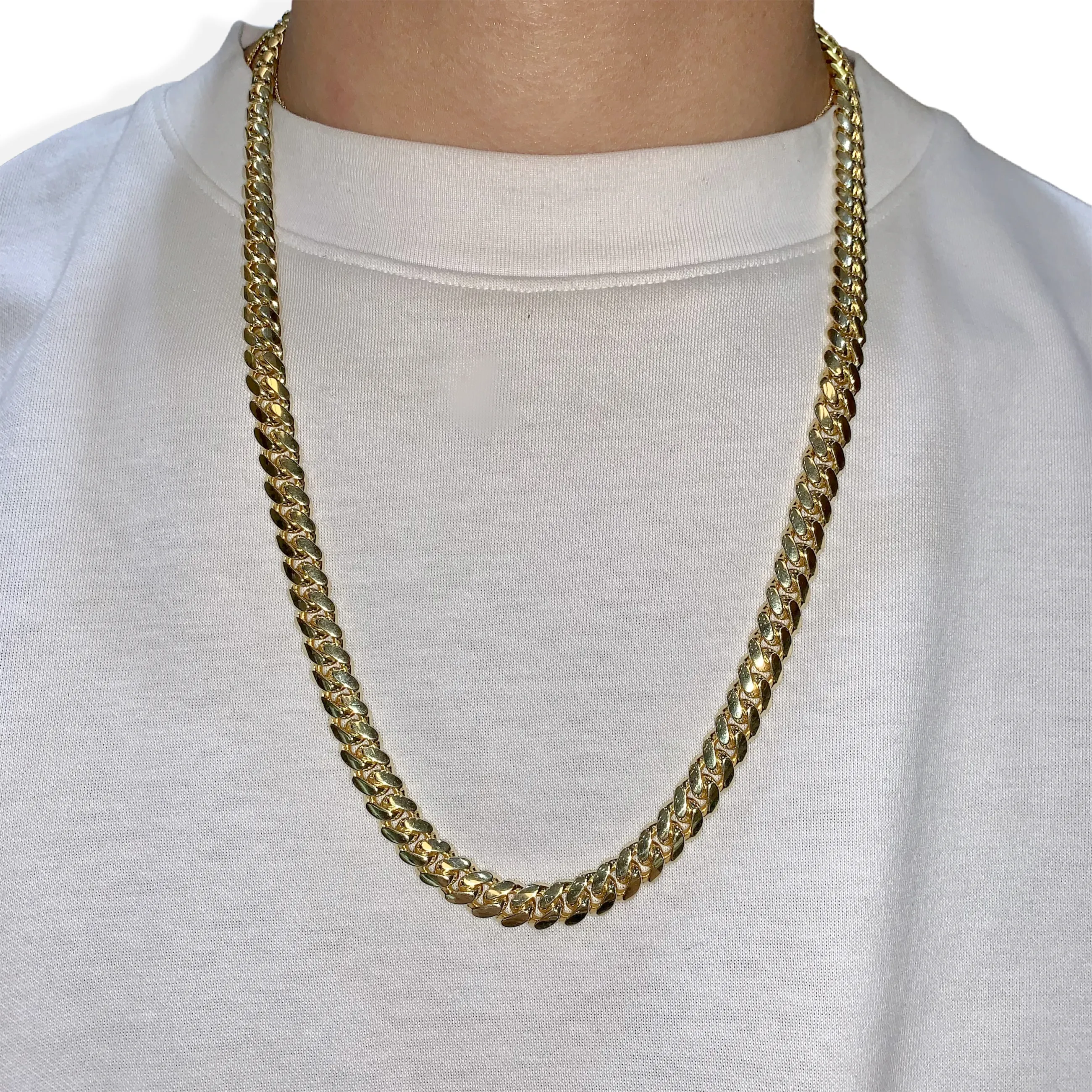 14K Solid Cuban Link Chain