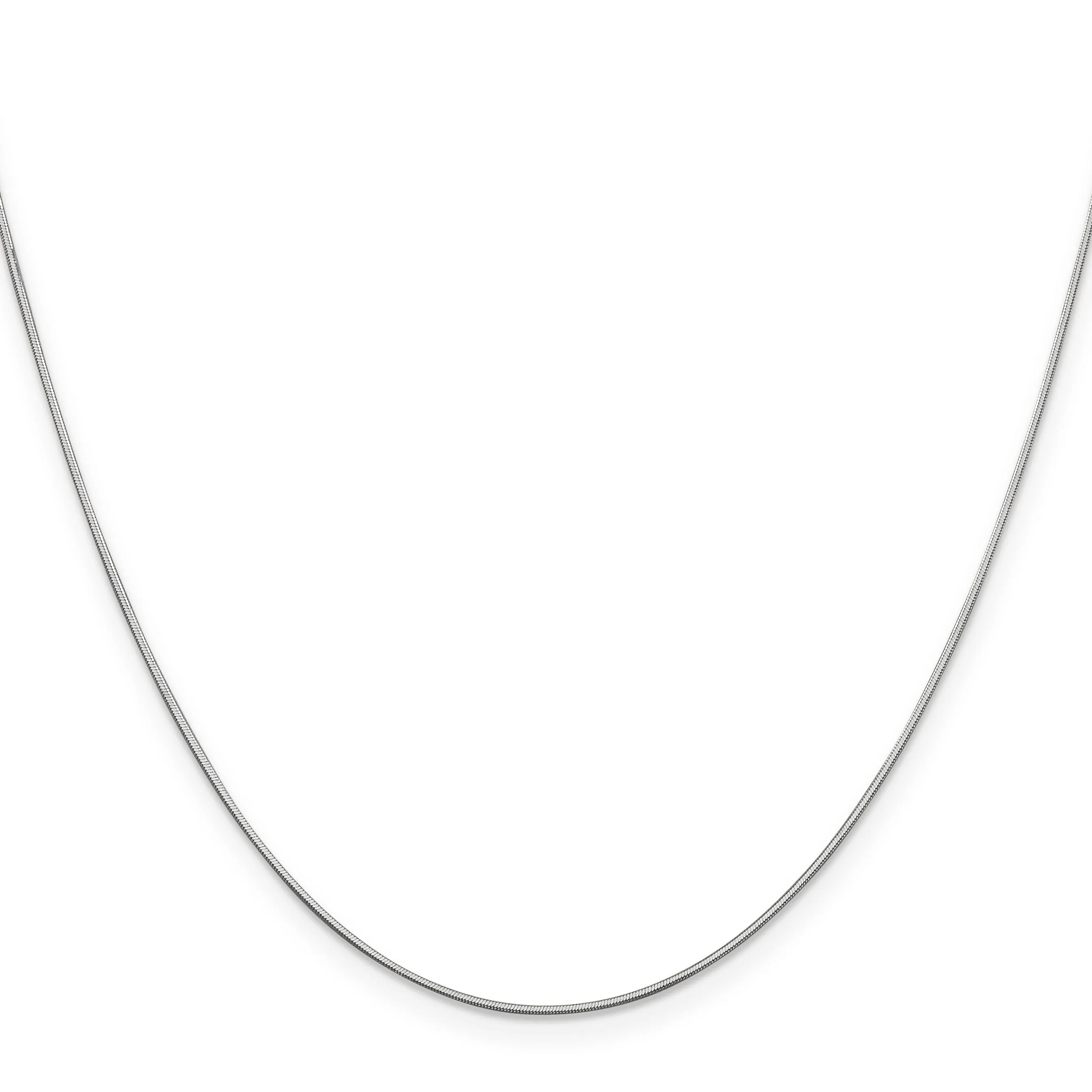 14K White Gold .8 mm D.C Octagonal Snake Chain