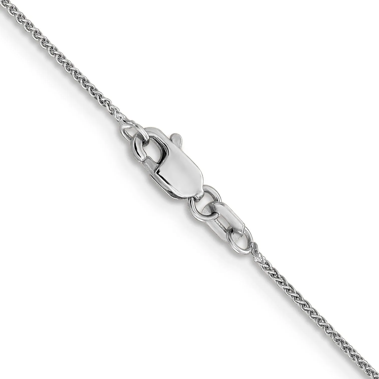 14K White Gold .8mm Baby Wheat Chain