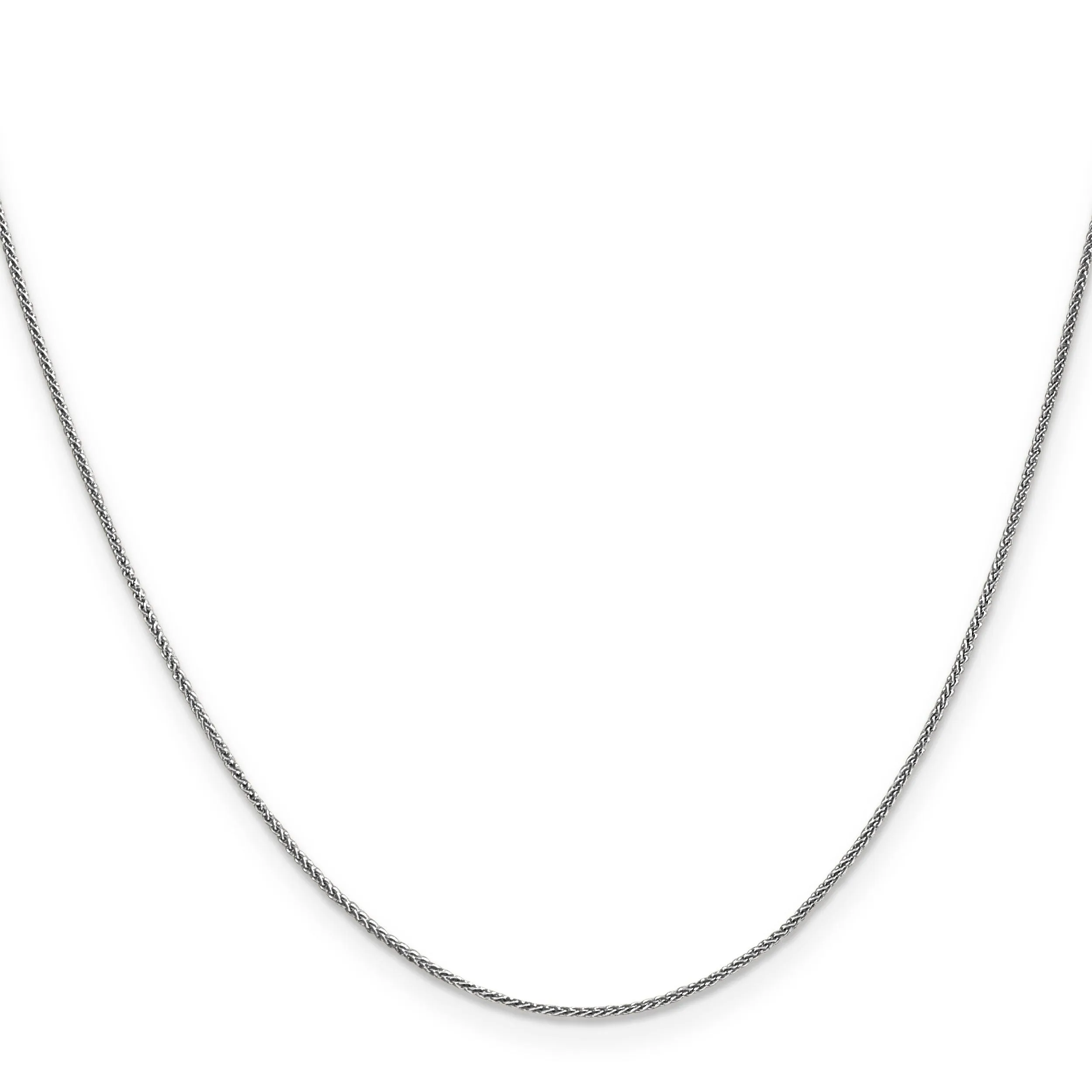 14K White Gold .8mm Baby Wheat Chain