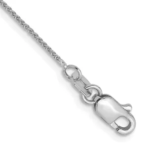 14K White Gold .8mm Baby Wheat Chain