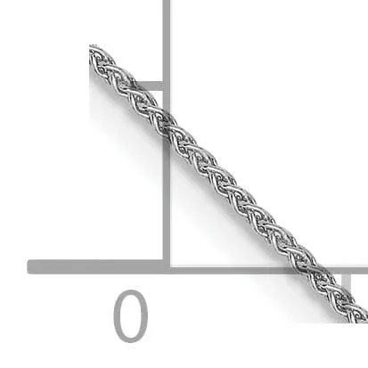 14K White Gold .8mm Baby Wheat Chain