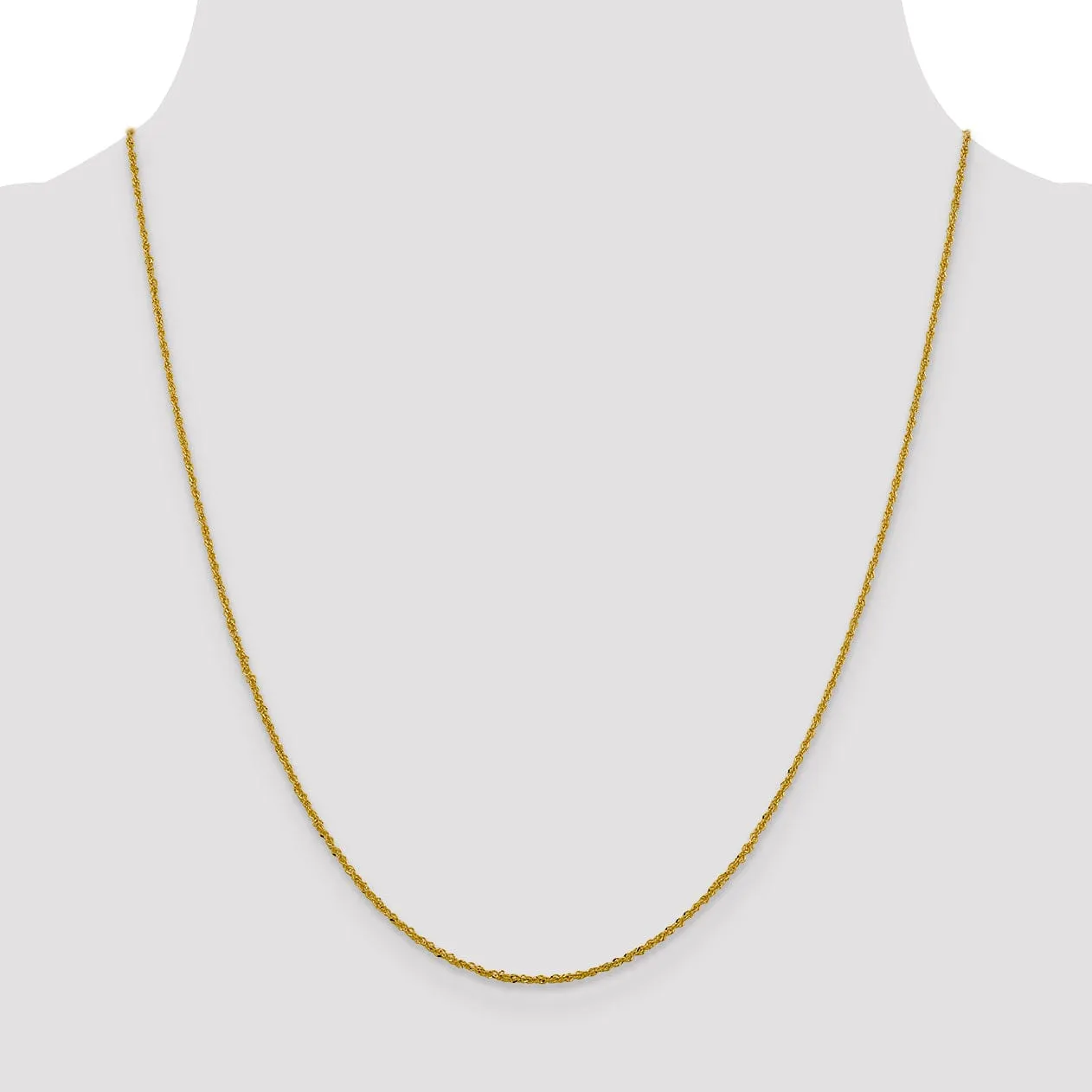 14k Yellow Gold 1.3 mm Sparkle Singapore Chain