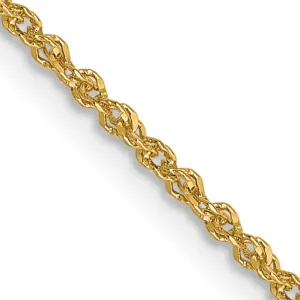 14k Yellow Gold 1.3 mm Sparkle Singapore Chain