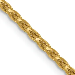 14k Yellow Gold 1.6 mm D.C Open Franco Chain