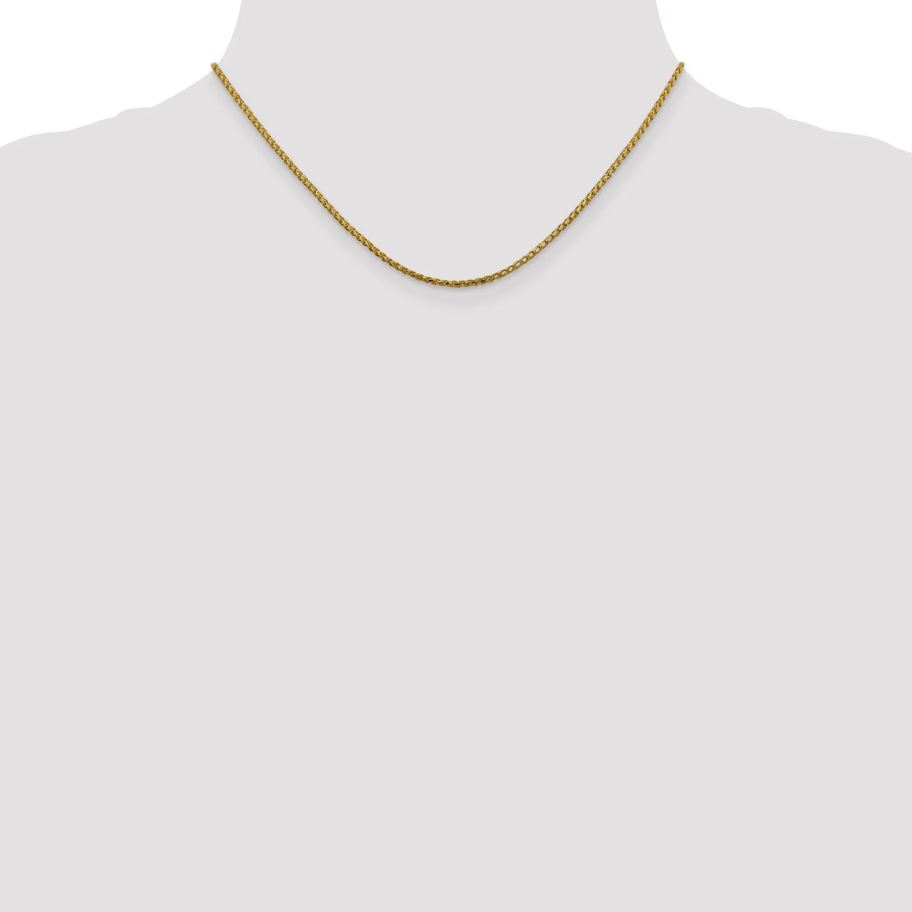 14k Yellow Gold 1.6 mm D.C Open Franco Chain