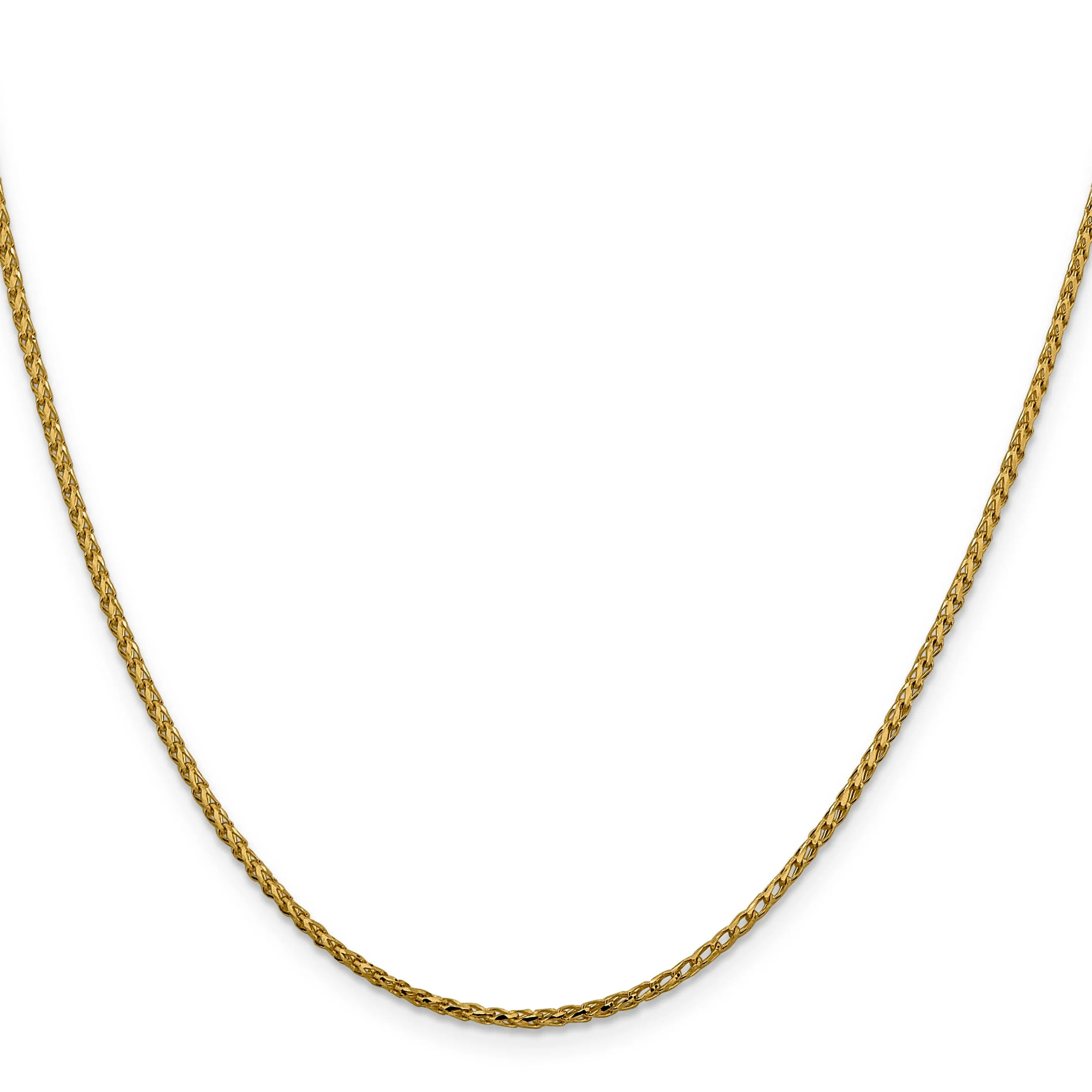 14k Yellow Gold 1.6 mm D.C Open Franco Chain