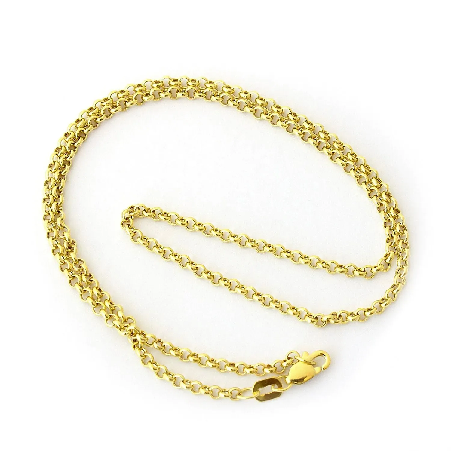 14K Yellow Gold 2.5mm Rolo Chain