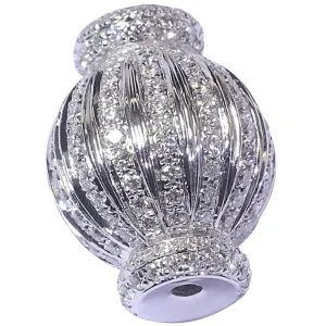 18k Gold Diamond Spacer Bead Ball Connector