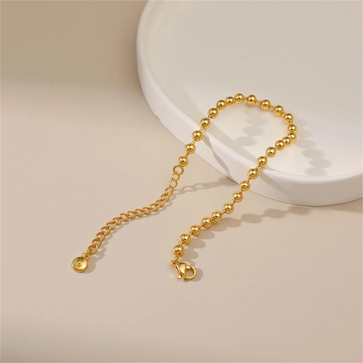 18K Gold-Plated Bead Chain Bracelet