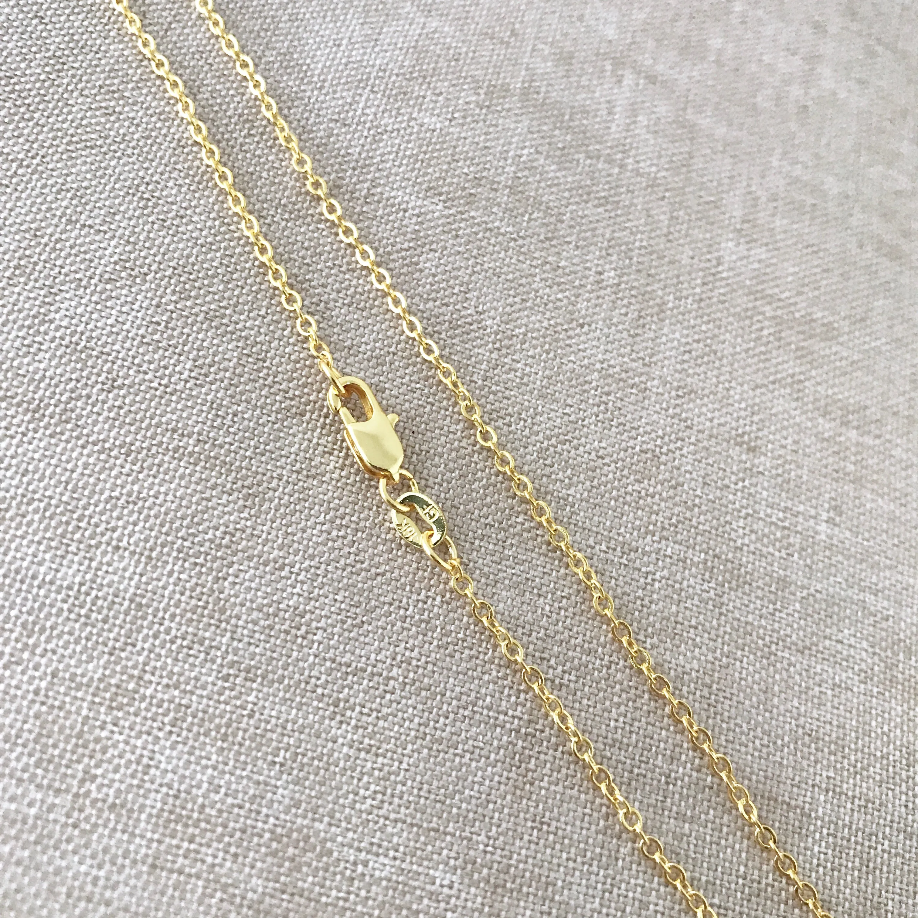 18" - 18KT Yellow Gold Filled Chain - Dainty Fine - 18" - 18 Inch Necklace - Lobster Claw Clasp - 18 Karat KT YGF - Cable Chain