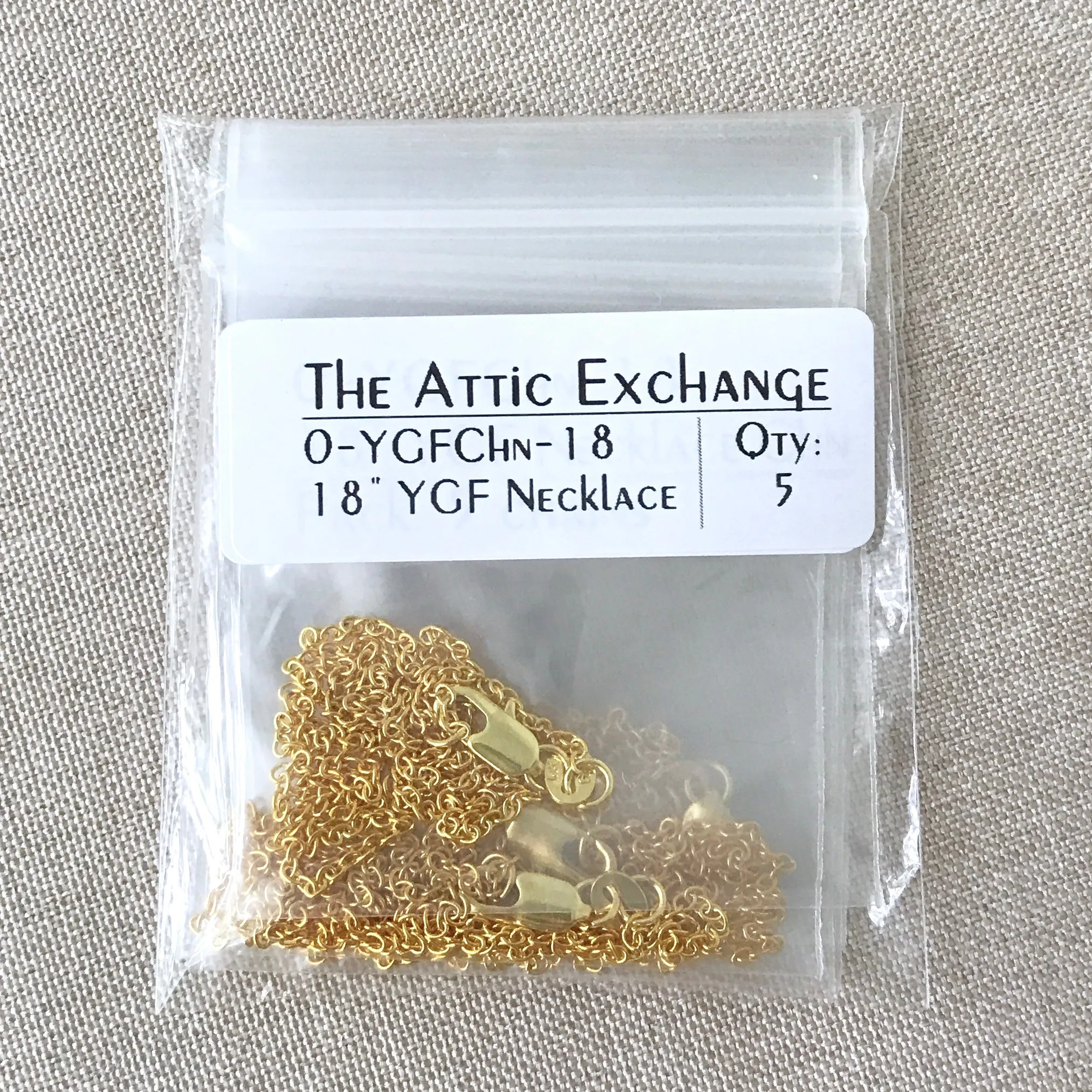 18" - 18KT Yellow Gold Filled Chain - Dainty Fine - 18" - 18 Inch Necklace - Lobster Claw Clasp - 18 Karat KT YGF - Cable Chain