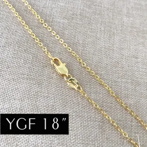 18" - 18KT Yellow Gold Filled Chain - Dainty Fine - 18" - 18 Inch Necklace - Lobster Claw Clasp - 18 Karat KT YGF - Cable Chain