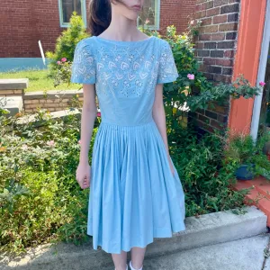 1950s/60s Gay Gibson eyelet dress