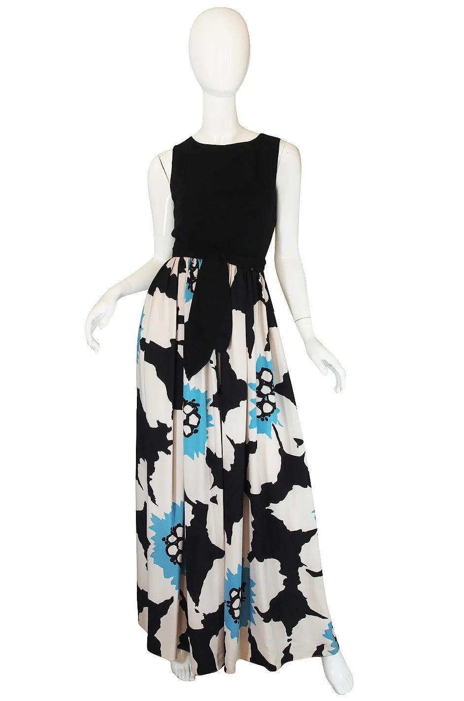 1960s Oscar de la Renta Bold Floral Jumpsuit