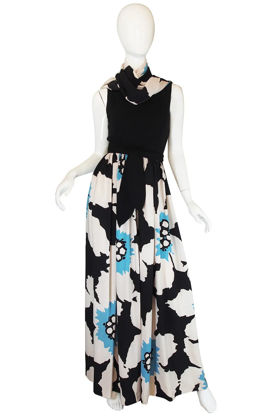 1960s Oscar de la Renta Bold Floral Jumpsuit