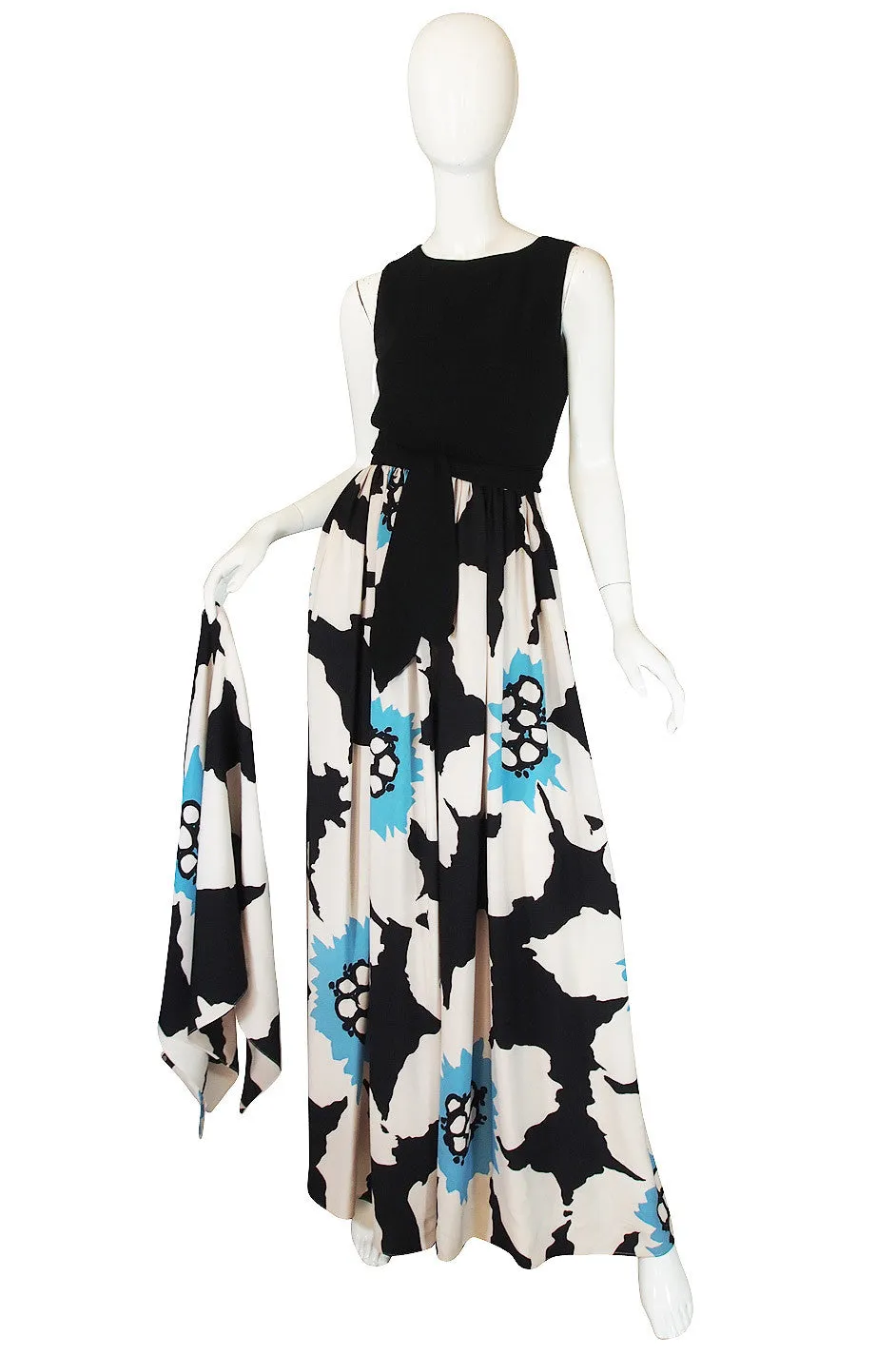 1960s Oscar de la Renta Bold Floral Jumpsuit