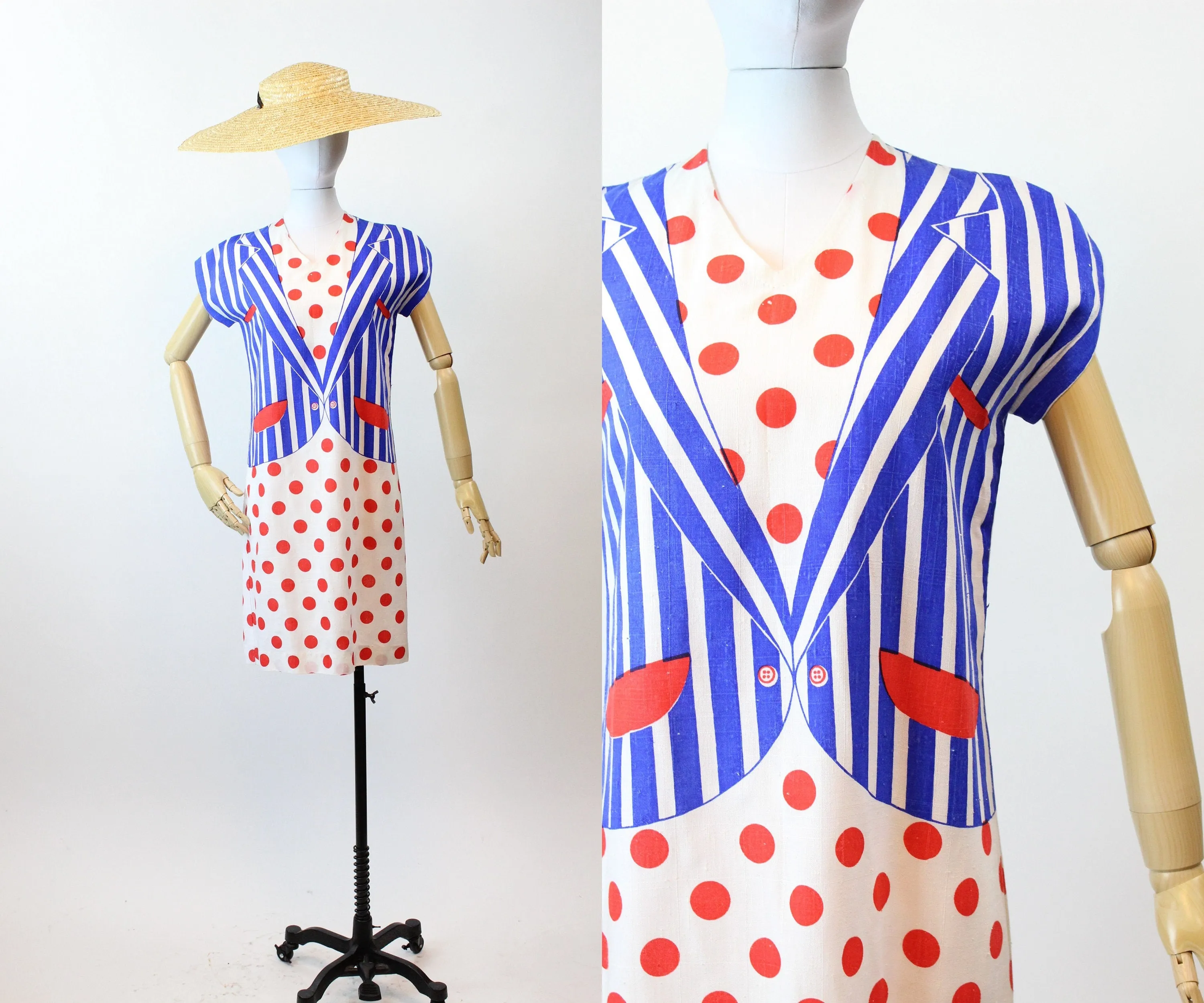 1960s TROMP L'OEIL cotton dress small  | new spring summer