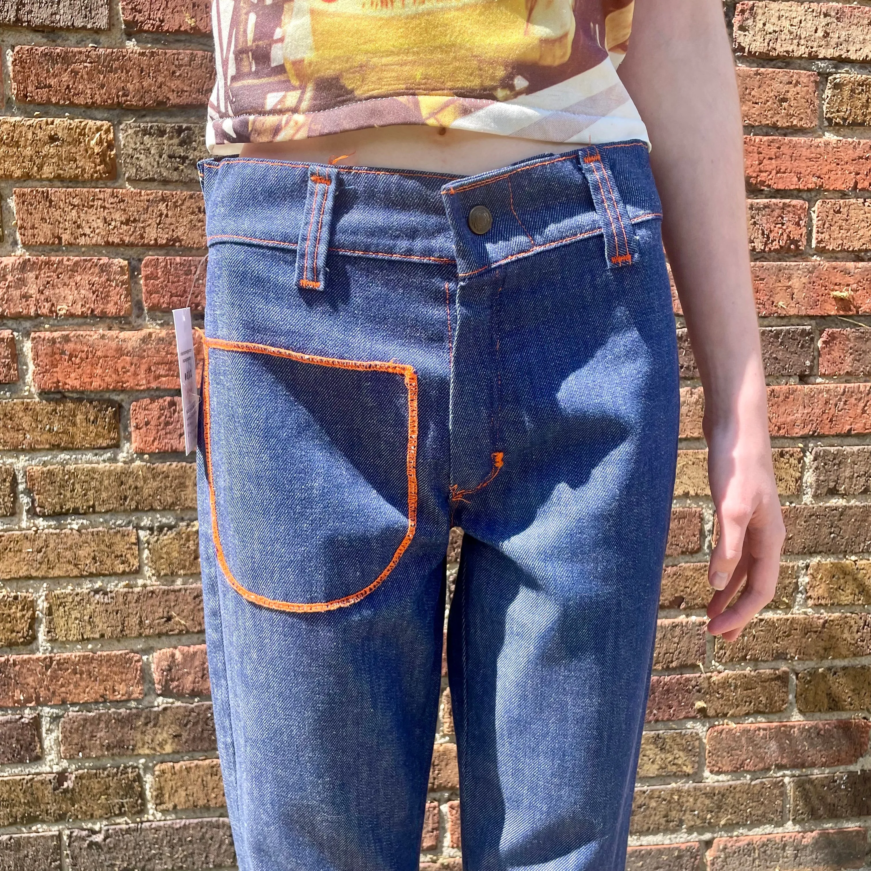 1960s/70s Bell Bottoms w/ contrast Stitching