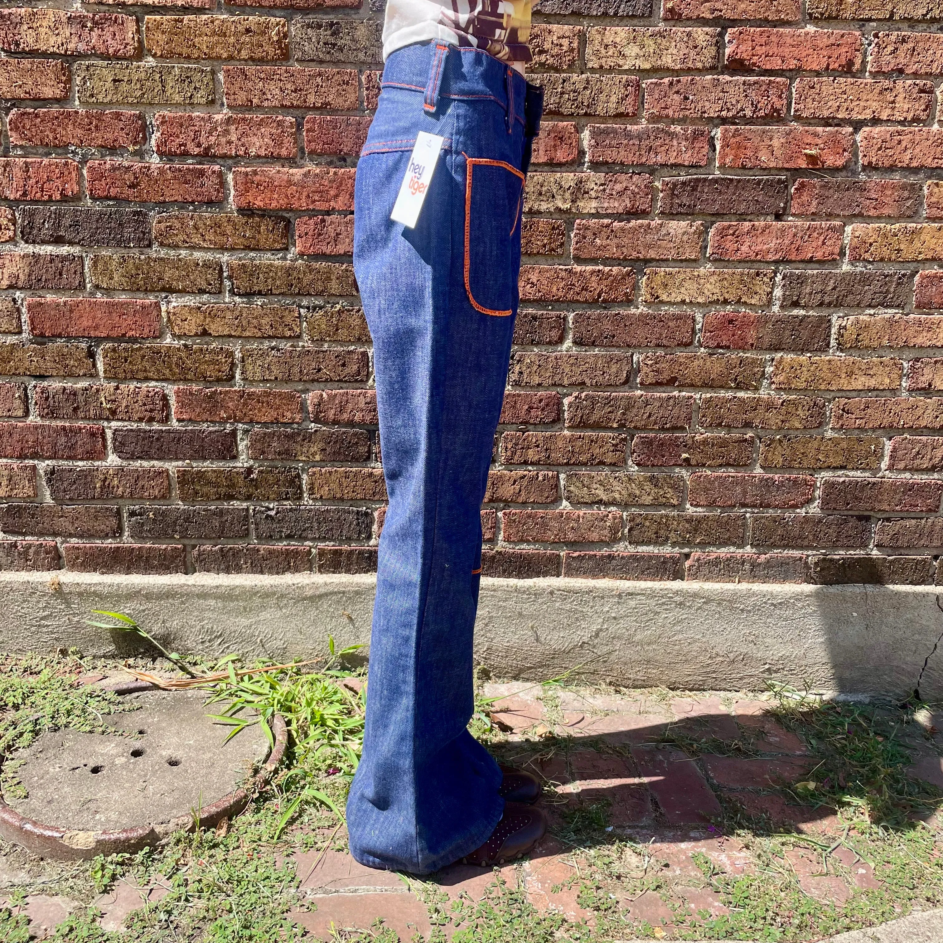 1960s/70s Bell Bottoms w/ contrast Stitching