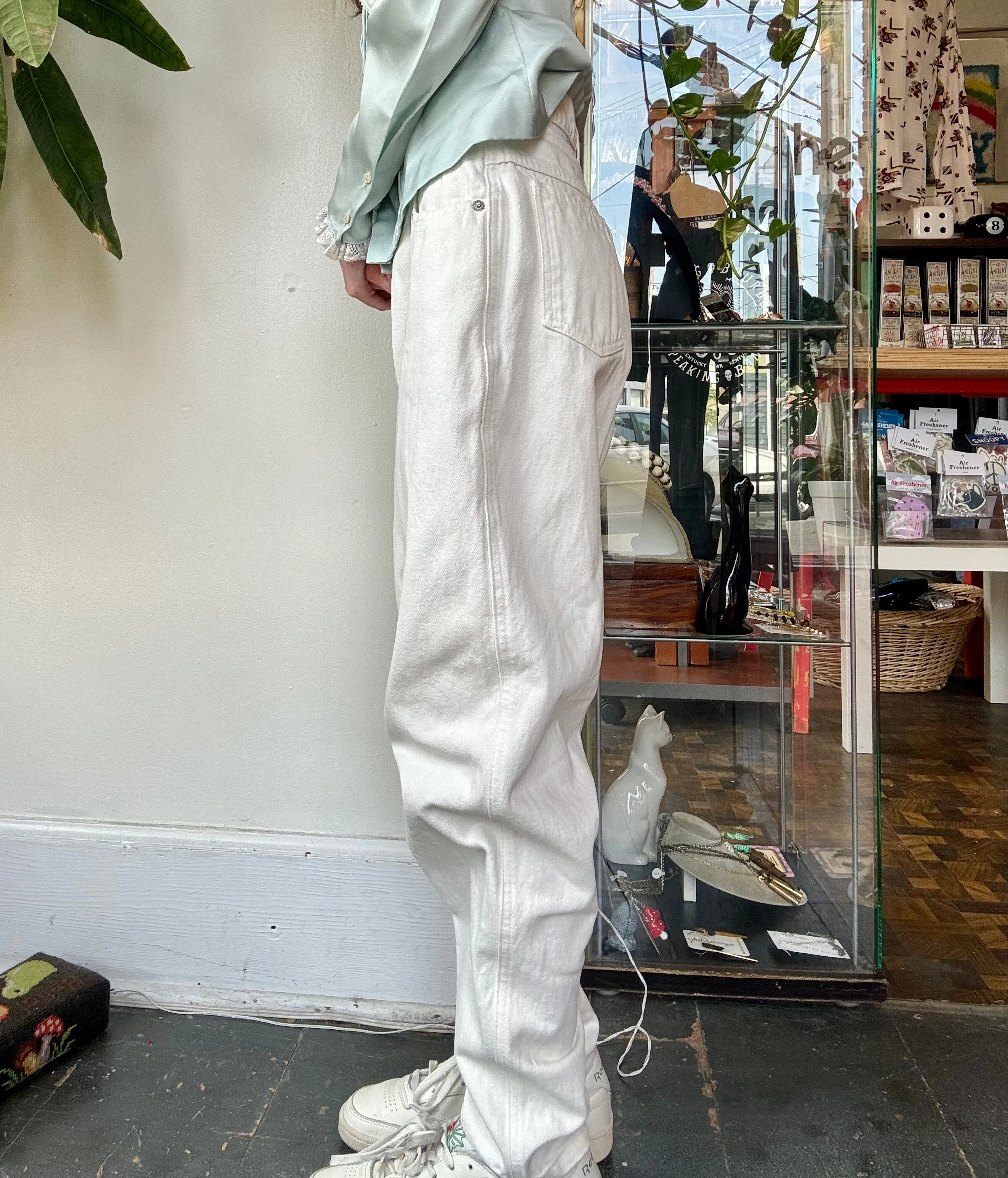 1980s /90s Sasson white denim jeans