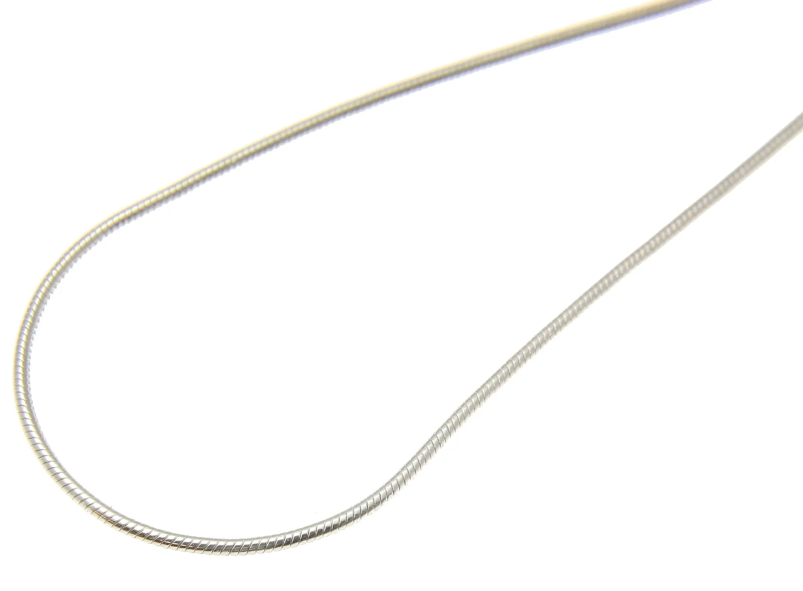1MM ITALIAN 925 STERLING SILVER ROUND SNAKE CHAIN NECKLACE 16" 18" 20"