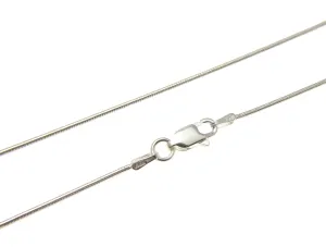 1MM ITALIAN 925 STERLING SILVER ROUND SNAKE CHAIN NECKLACE 16" 18" 20"