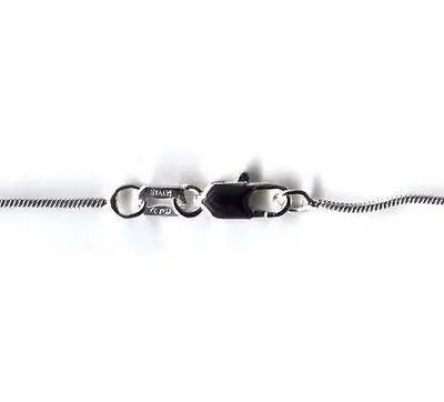 1MM ITALIAN 925 STERLING SILVER ROUND SNAKE CHAIN NECKLACE 16" 18" 20"