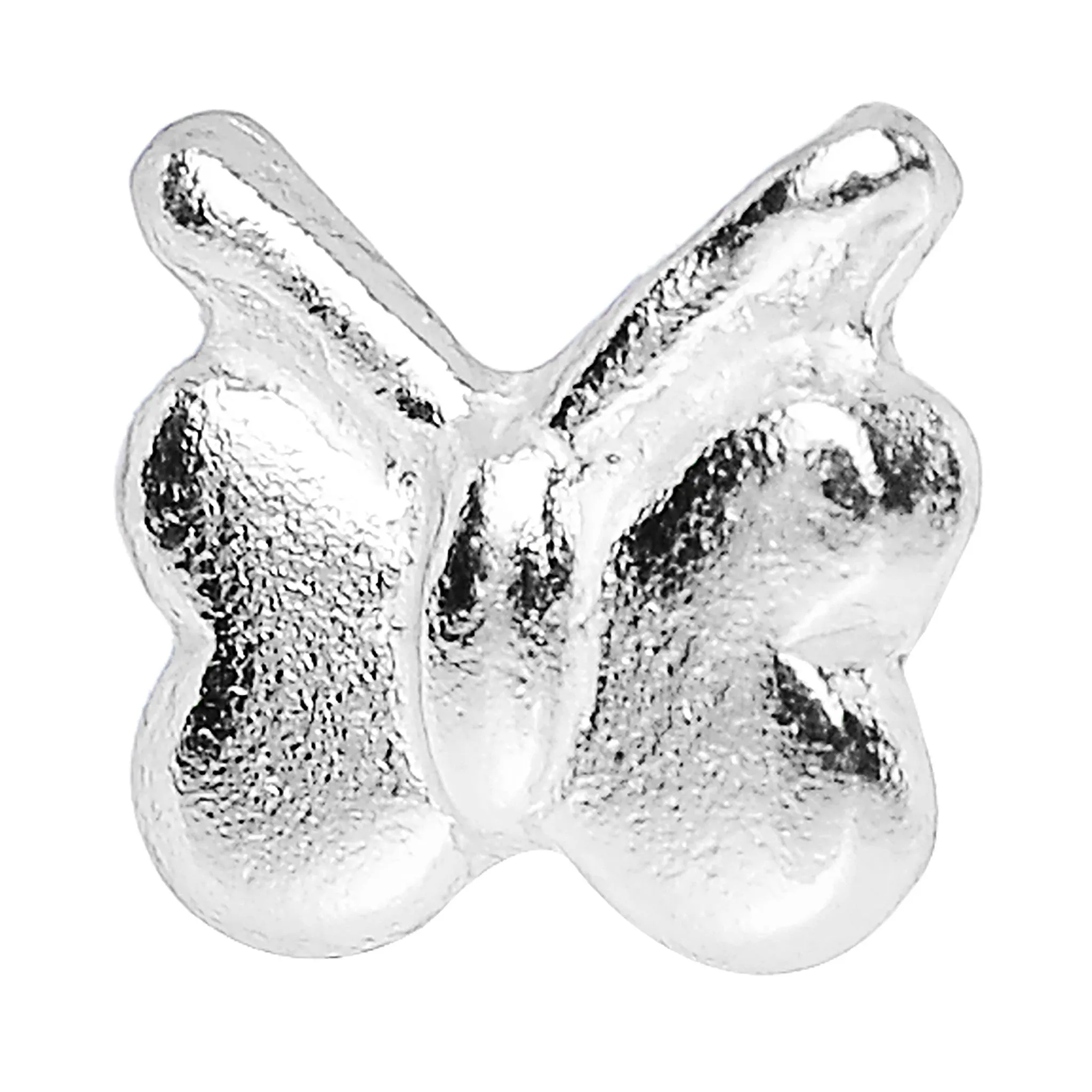 22 Gauge 925 Sterling Silver Perky Butterfly Nose Bone