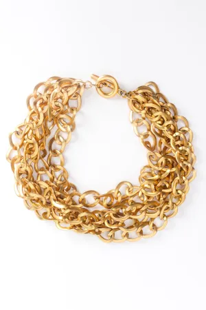 5 Chain Link Choker Necklace