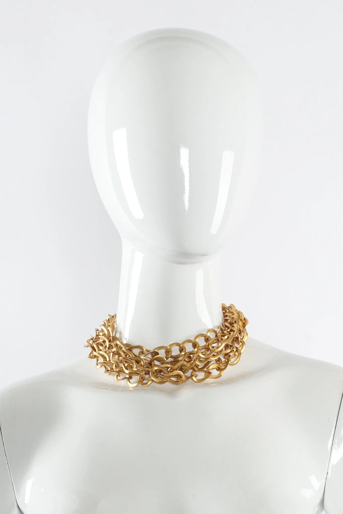 5 Chain Link Choker Necklace
