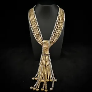 50s/60s GM Gold & Silver-Tone Box Chain Necklace