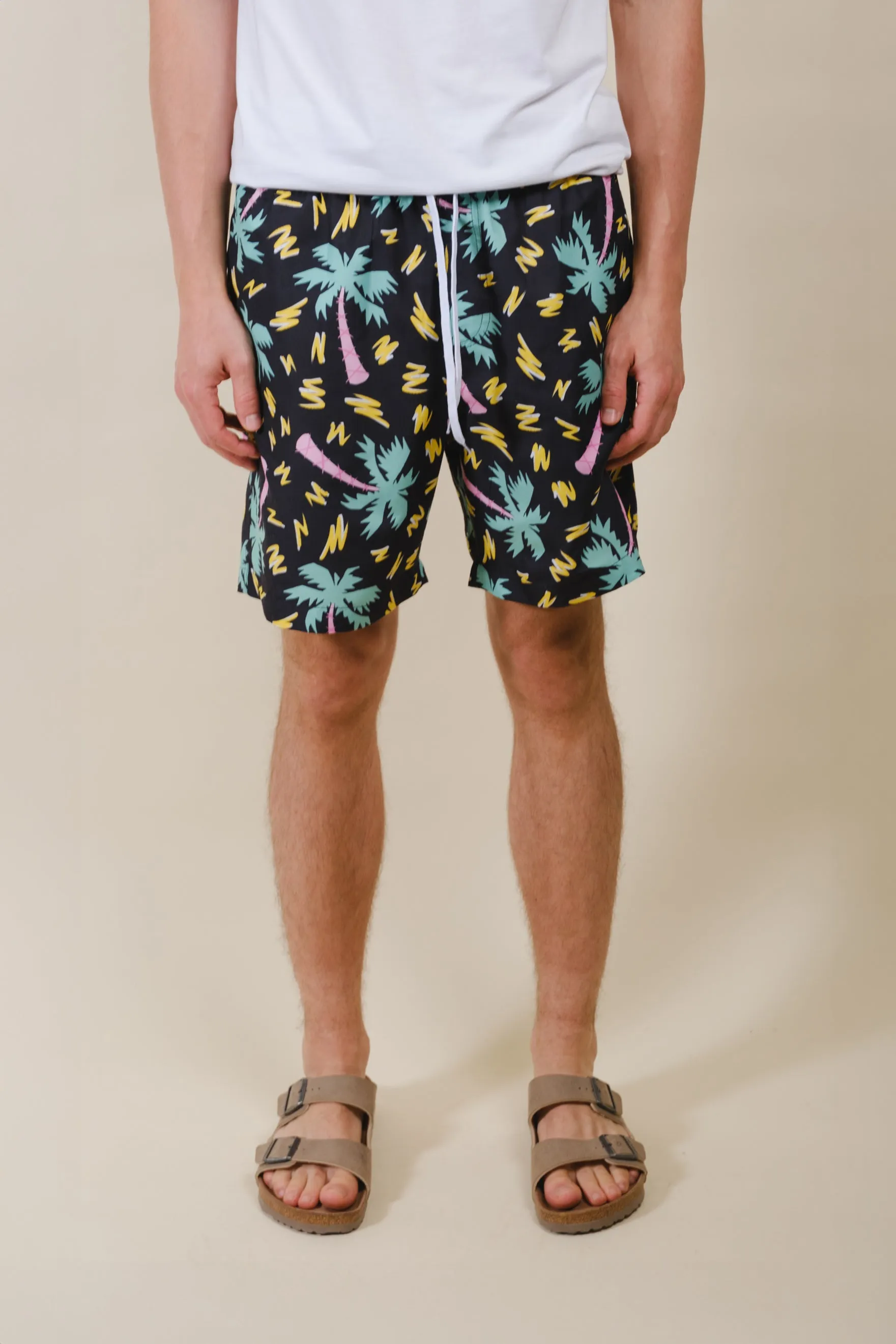 7" Retro Palms Swim Short