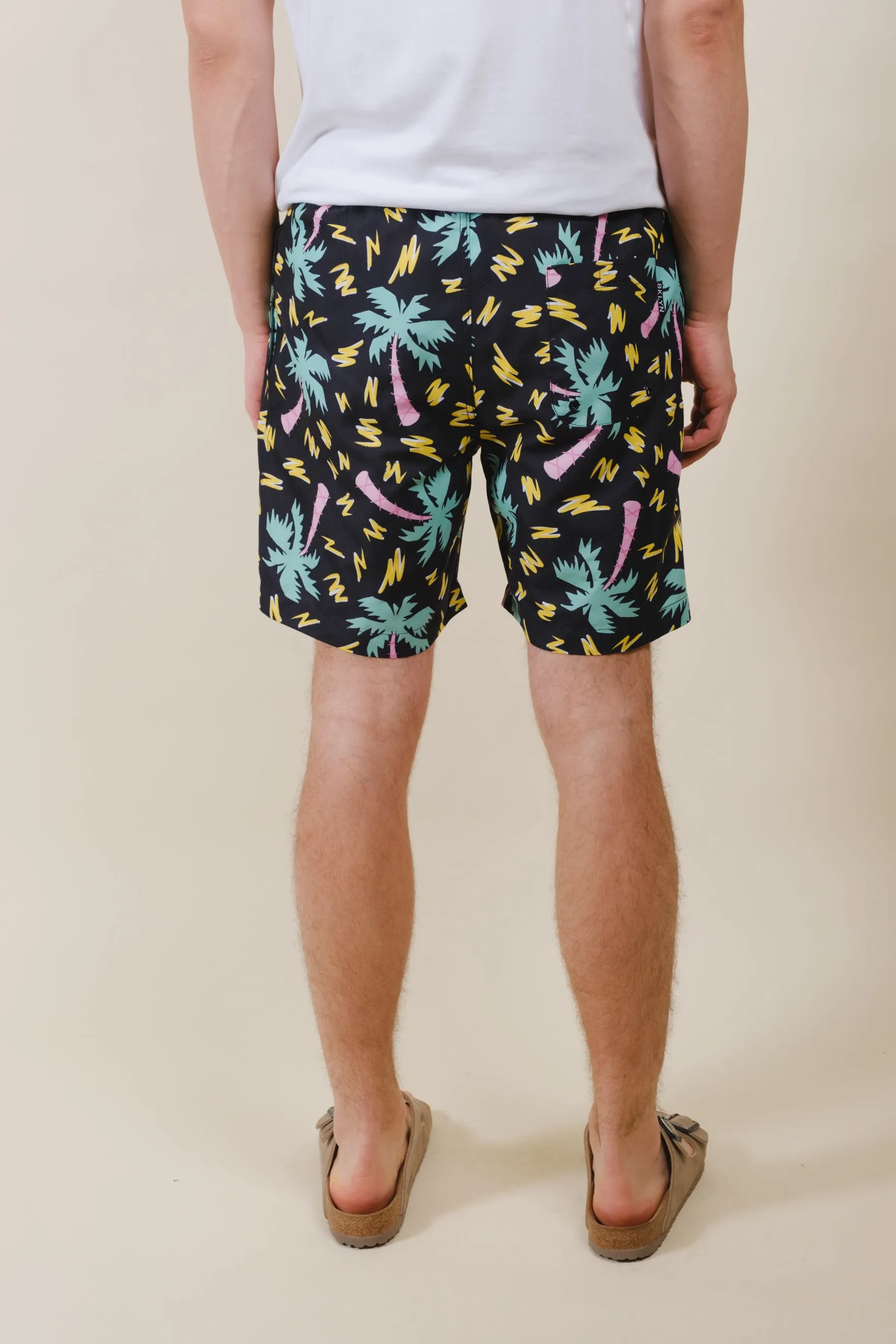 7" Retro Palms Swim Short