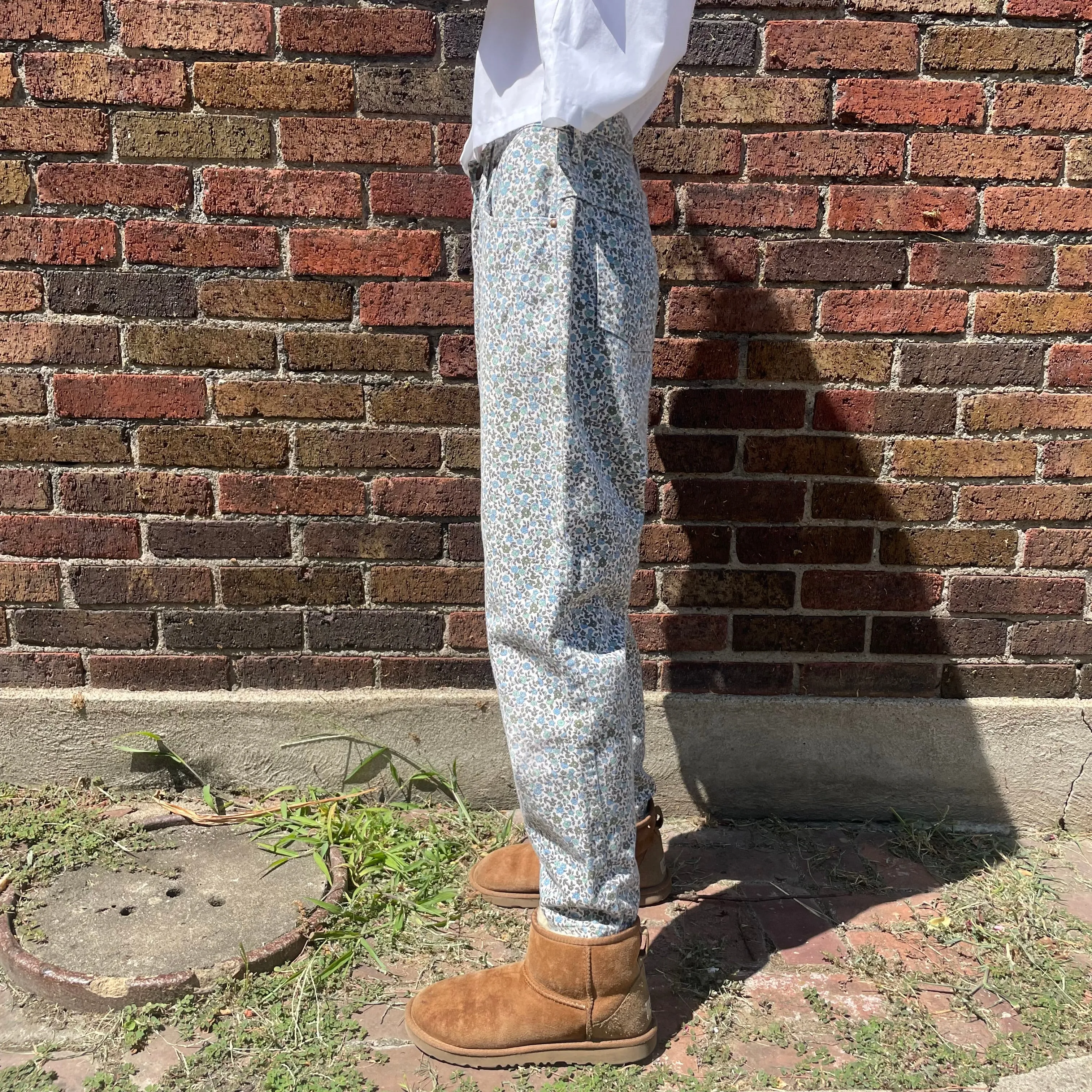 80s floral jeans