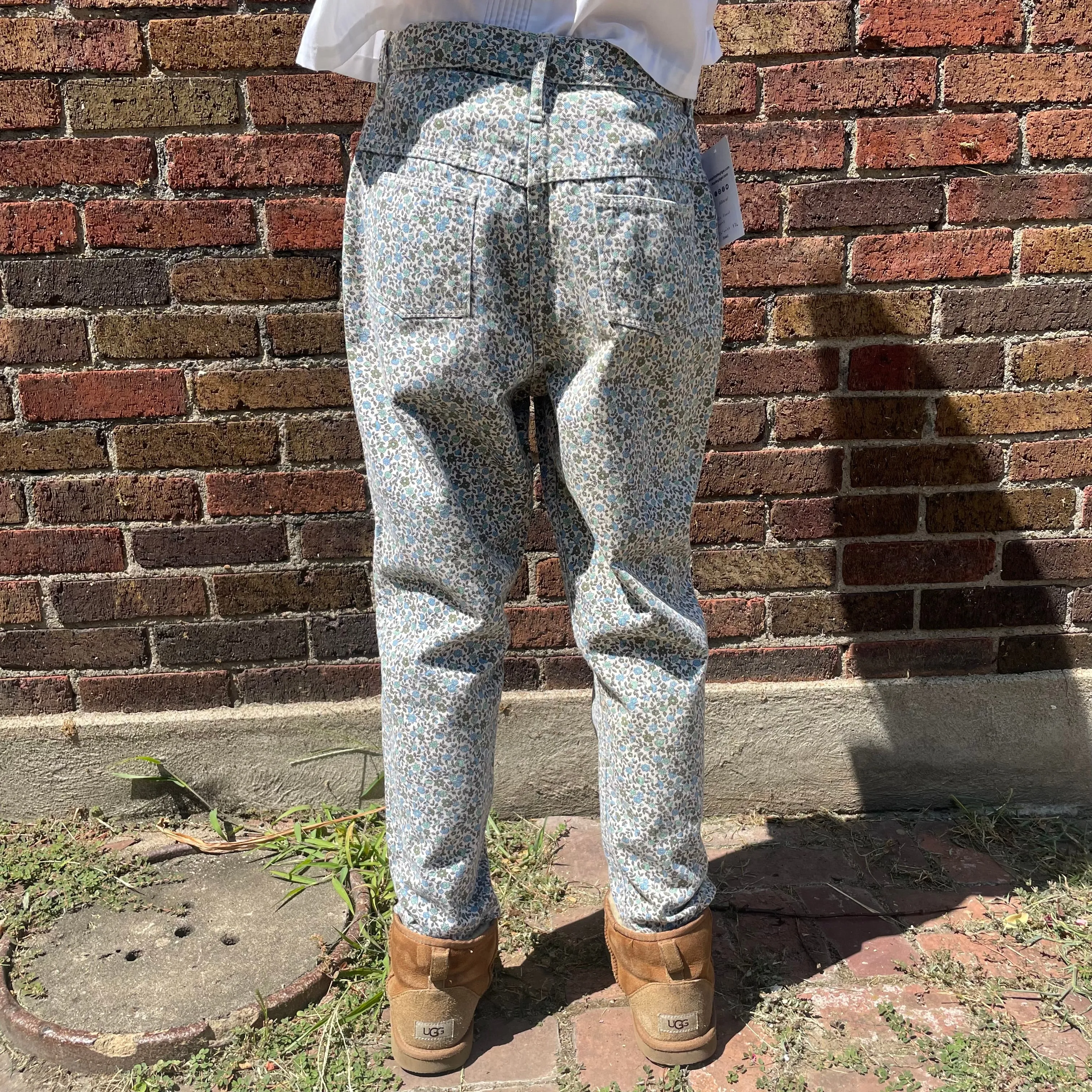80s floral jeans
