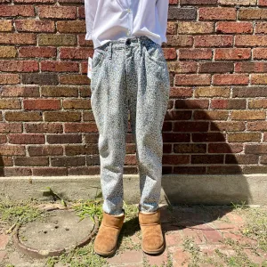 80s floral jeans