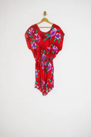 80's HAWAIIAN ROMPER / MEDIUM