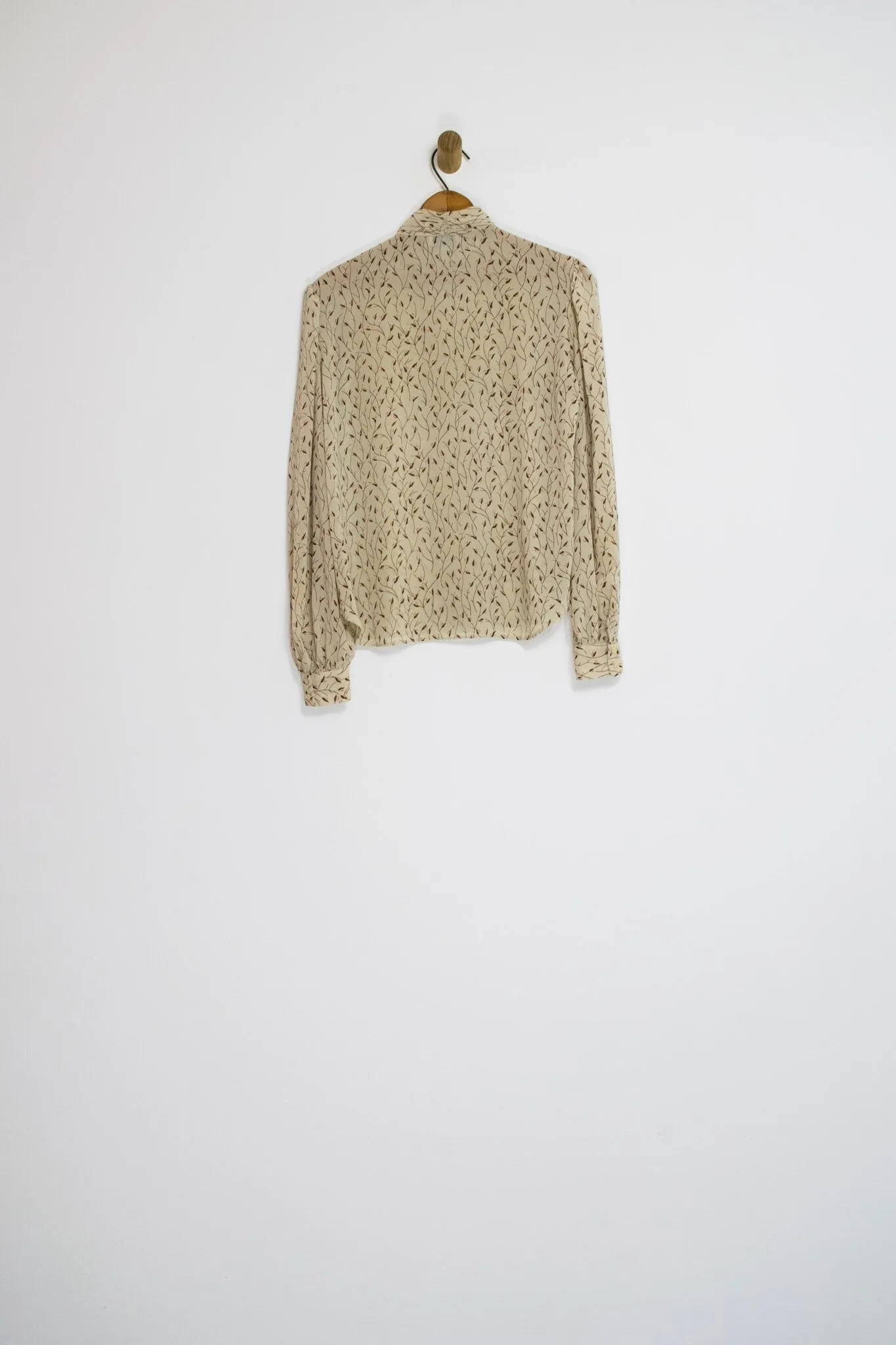 80’s SHEER BUTTON UP BLOUSE / SMALL