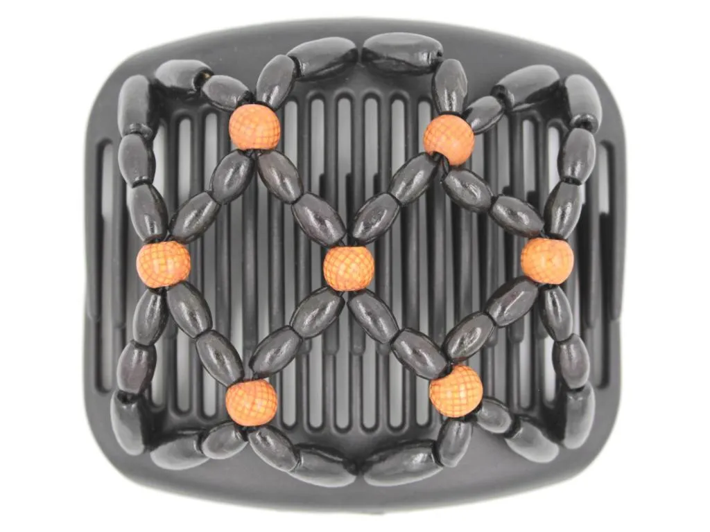 African Butterfly Hair Comb - Ndebele Black 66