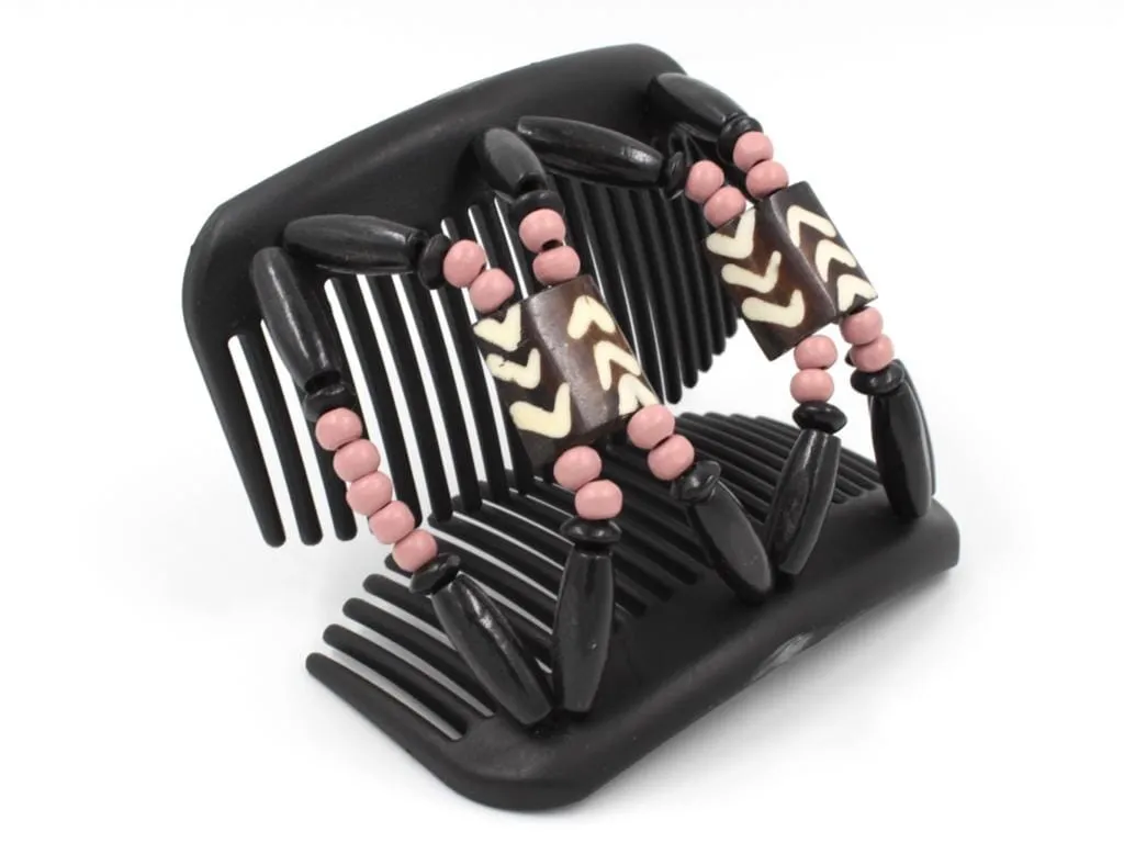 African Butterfly Hair Comb - Stones & Bones Black 116