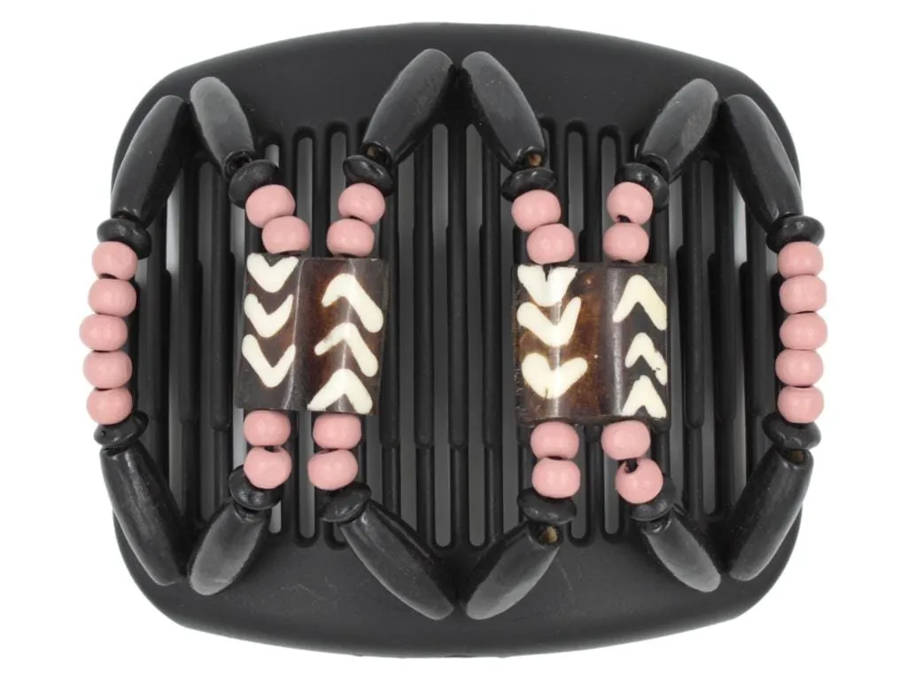 African Butterfly Hair Comb - Stones & Bones Black 116