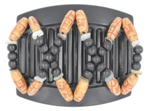 African Butterfly Thick Hair Comb - Beada Black 108