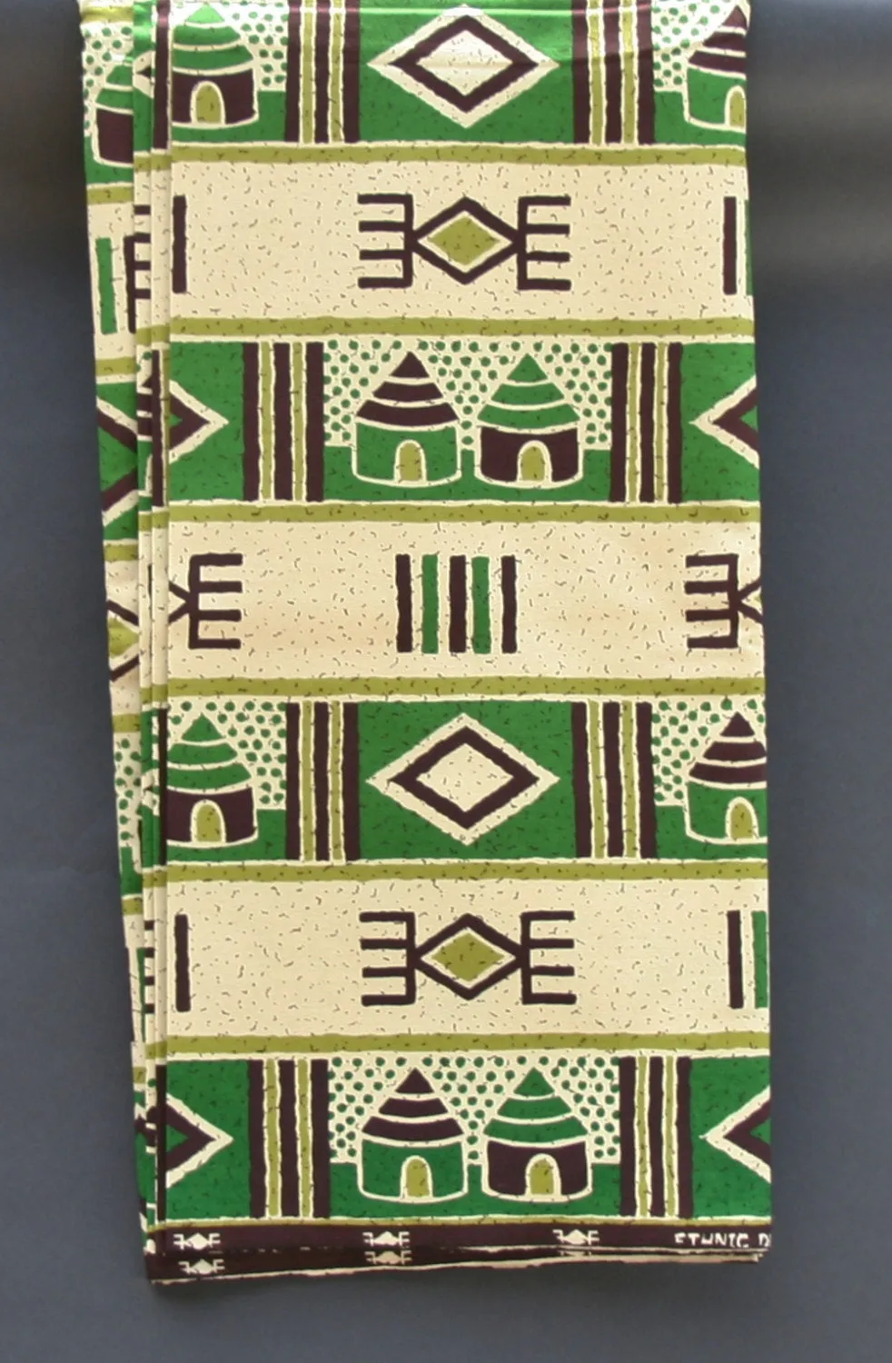 African Fabric 6 Yards Ethnic De Woodin Vlisco Classic African Huts